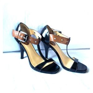 Cole Haan T Strap Patent Leather Heels